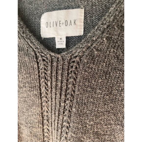 Olive + Oak Grey Angora Blend Distressed Sweater Women’s Medium - Picture 4 of 10